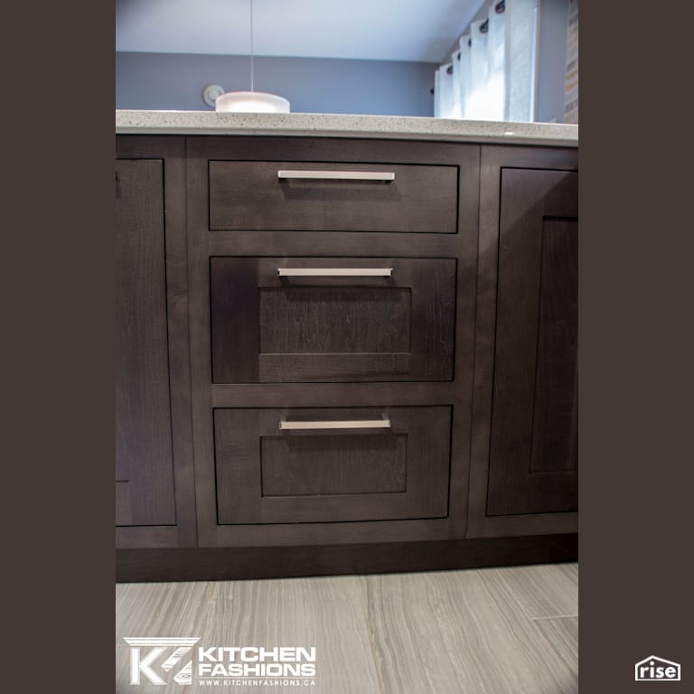 Dark Elegant Kitchen with FSC Certified Wood Cabinet by Home Fashions