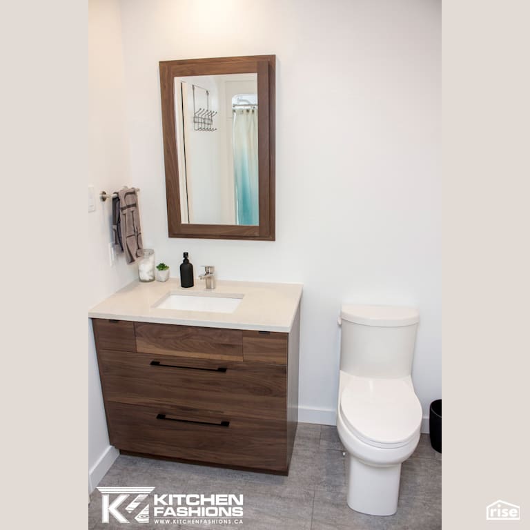 Serene White Modern Bathroom with Ultra High Efficiency Toilet [UHET] by Home Fashions