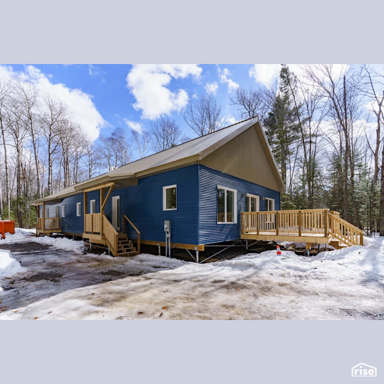 Exterior Side-view with Triple Pane Window by Tooketree Passive Homes
