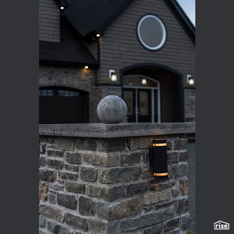 Villa Lina - Exterior with Accent Outdoor Lighting by Bowers Construction