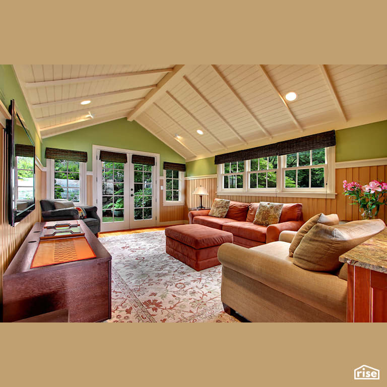 West Seattle Craftsman living room with Integrated LED by Gant Nychay Architecture PLLC