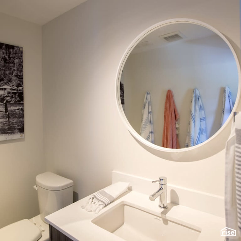Bathroom with Dual Flush Toilet by PlaidFox