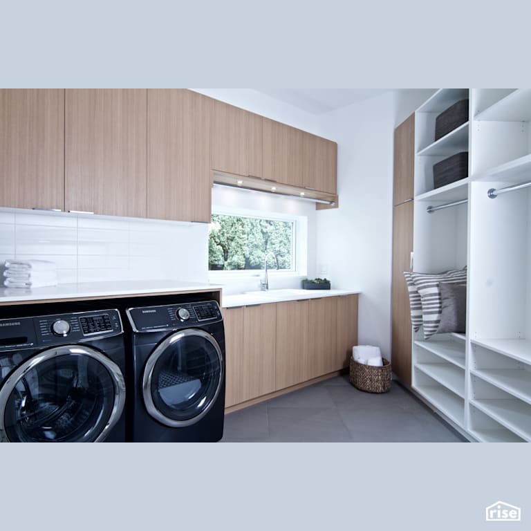 Laundry Room with Integrated LED by Naikoon Contracting