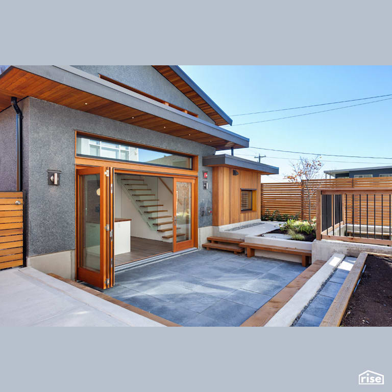 Newport House Backyard Patio with LED Lighting by Lanefab Design/Build