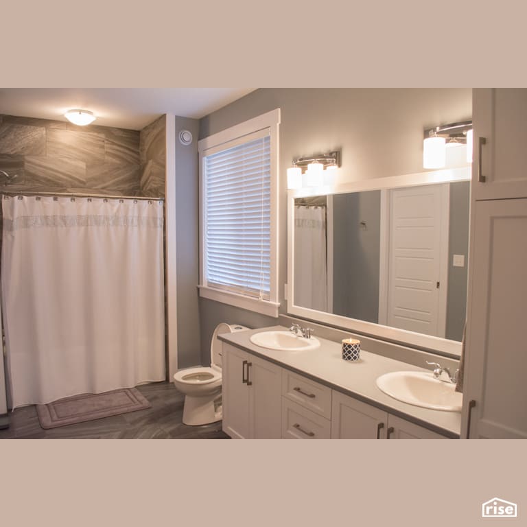 The Carolina - Bathroom with Fixed Window by Justin Bowers Homes