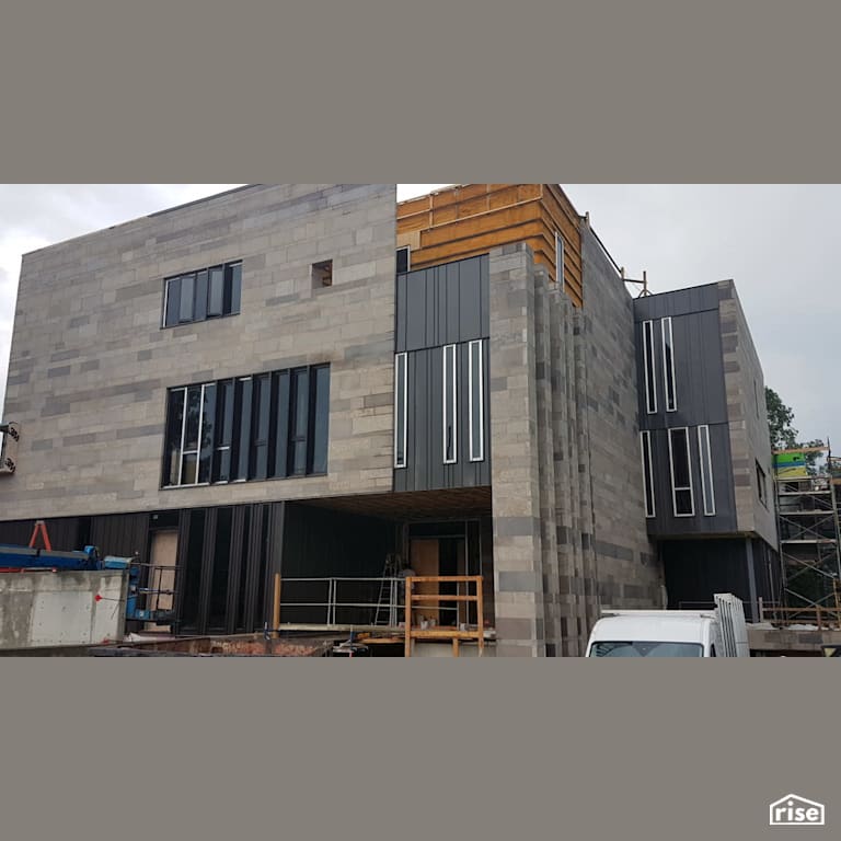 Stone Siding - project in progress with Stone Siding by Masonal Stone Inc