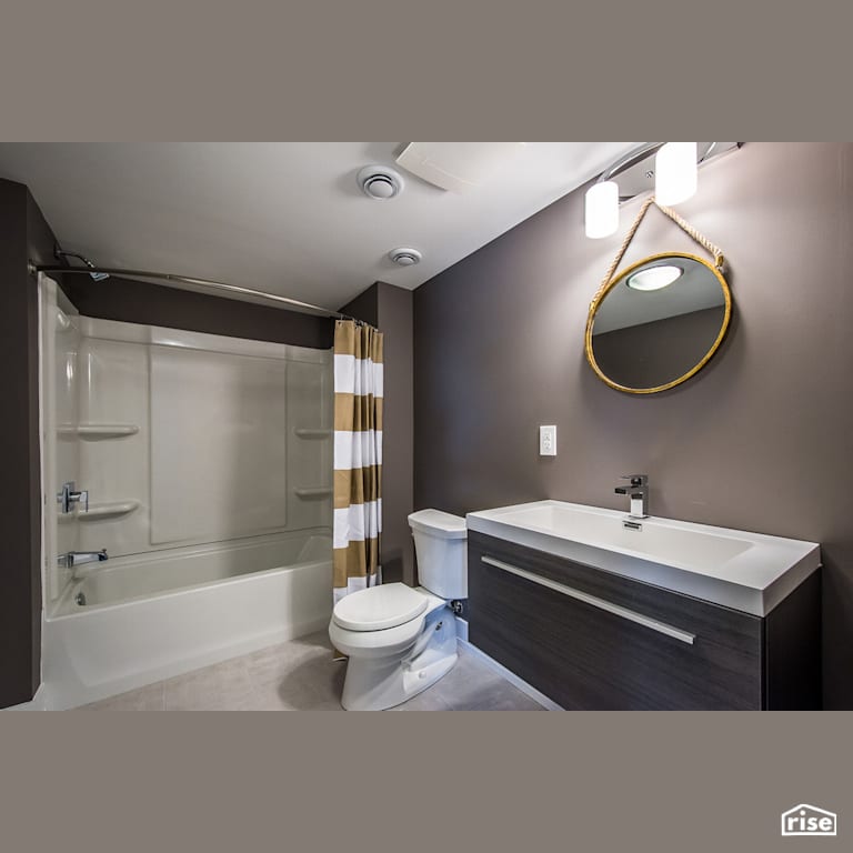 The Tempranillo - Bathroom with Ultra High Efficiency Toilet [UHET] by Bowers Construction