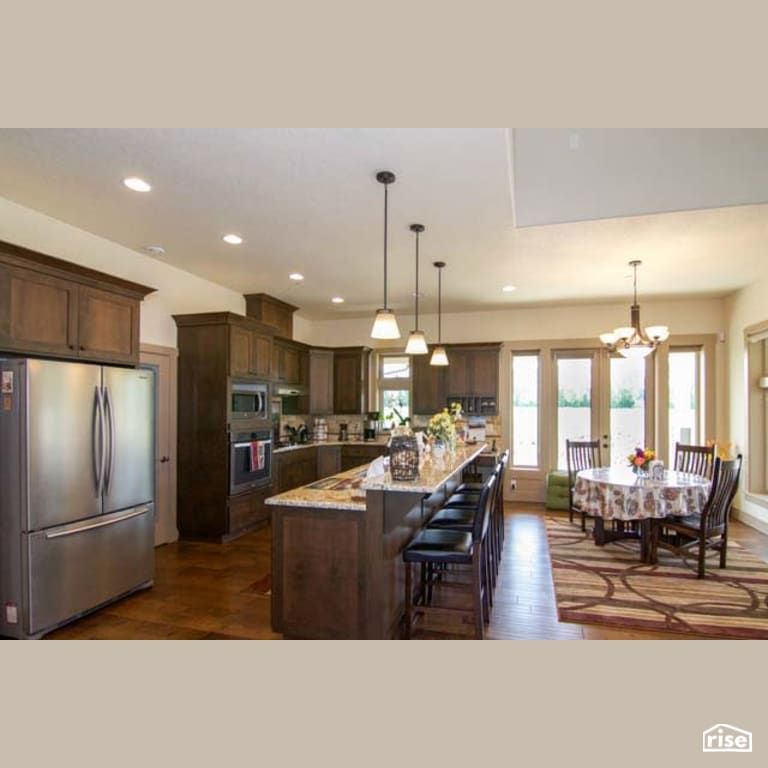 Kitchen with Wall Oven by Winsome Construction