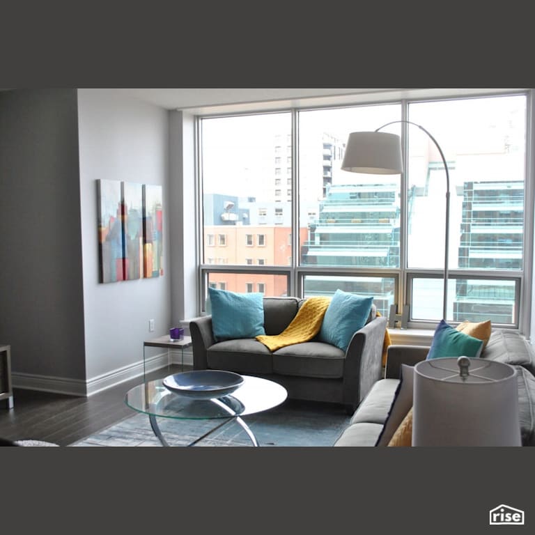 Dreamy Downtown Condo with Laminate Flooring by Amazing Space Interiors