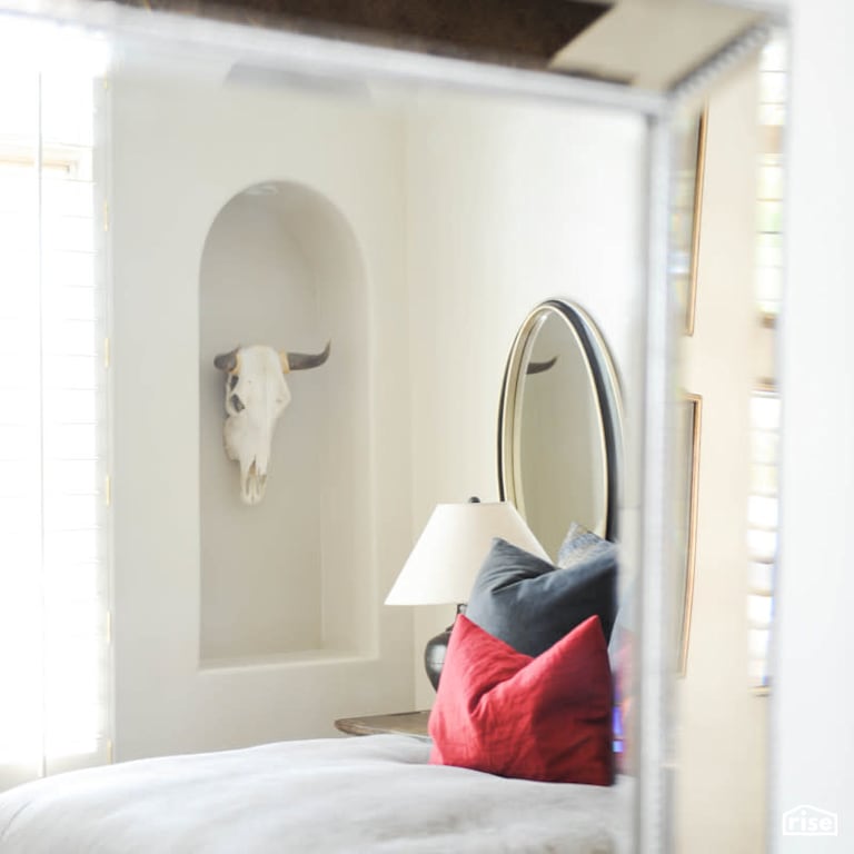 Scottsdale Arizona Retreat - Bedroom with Desk Lamp by PlaidFox