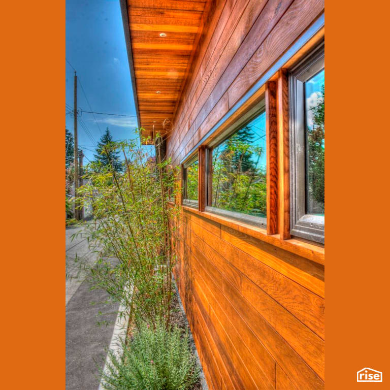 W34th exterior wood siding  with Awning Window by Lanefab Design/Build