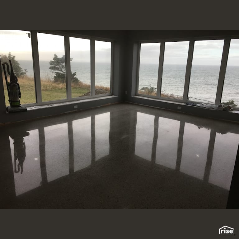 1500 grit full aggregate polish with Concrete Flooring by DeltaCrete
