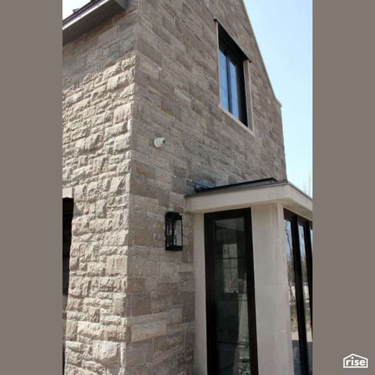 Stone House With Security Camera with Stone Siding by Masonal Stone Inc