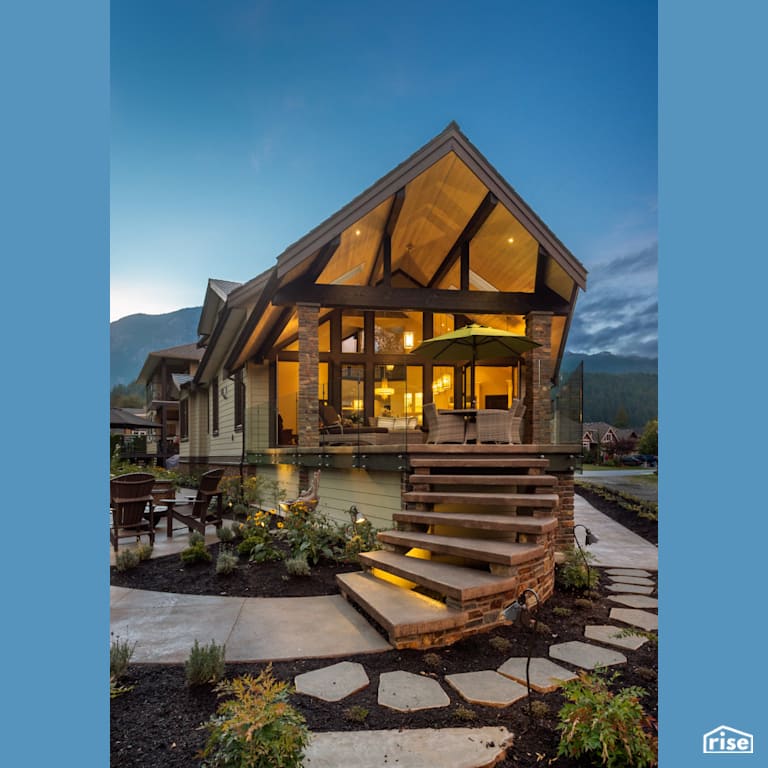 Exterior with Solar Outdoor Lights by My House Design/Build Team Ltd.