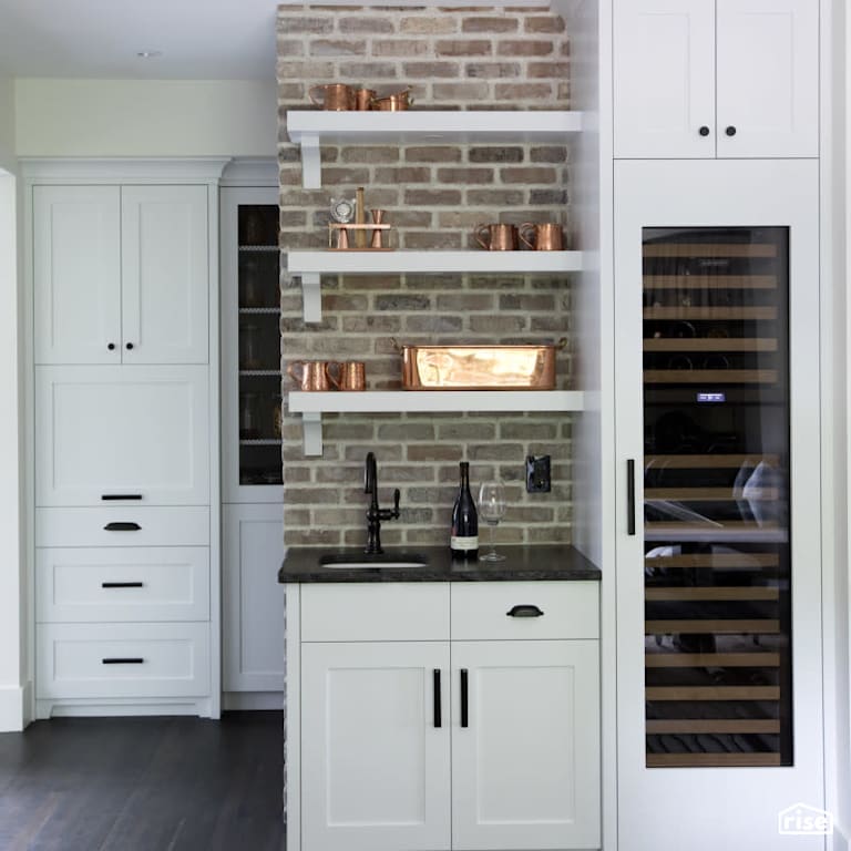 Wine Fridge with Low-Flow Kitchen Faucet by PlaidFox