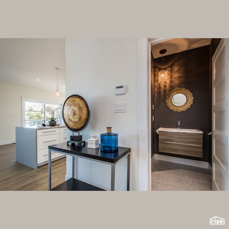 The Tempranillo - Hallway with Low-Flow Kitchen Faucet by Bowers Construction