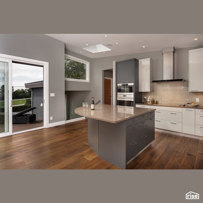 Kitchen with Integrated LED by My House Design/Build Team Ltd.