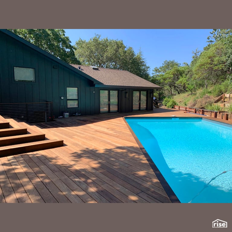 Sonoma County Americana™ Real Wood Pool Deck with Thermally Modified Wood Decking by Americana by Bingaman