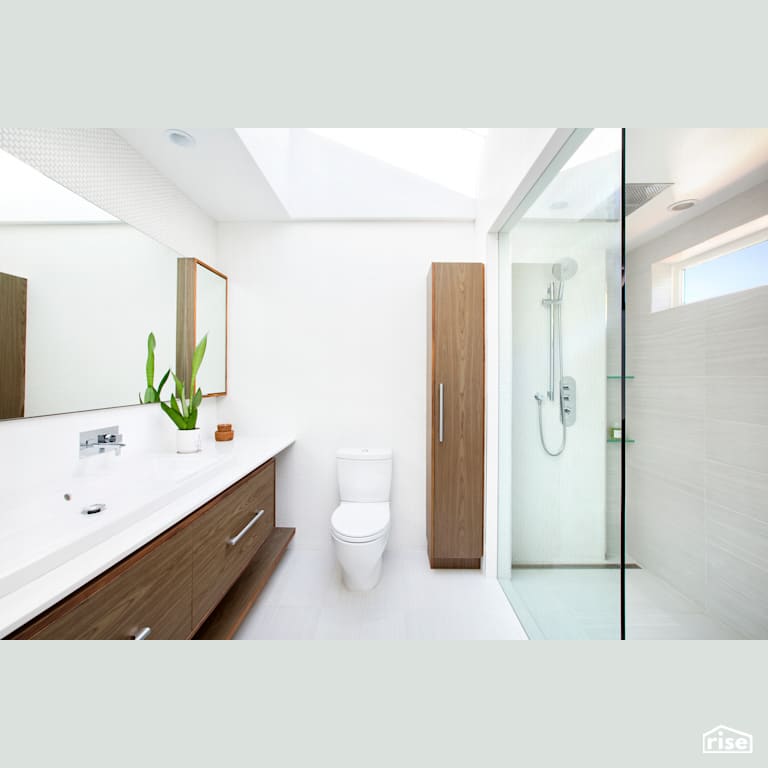 Bathroom with Dual Flush Toilet by Naikoon Contracting