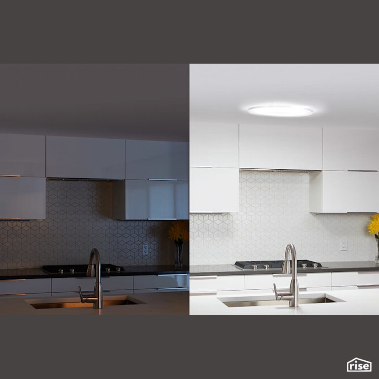 Modern Kitchen Before & After JustFrost Round with Tubular Skylight by Solatube International, Inc.