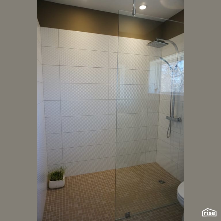 Walnut Street - Bathroom with Low-Flow Showerhead by Brad Goodsell Design | Build Inc