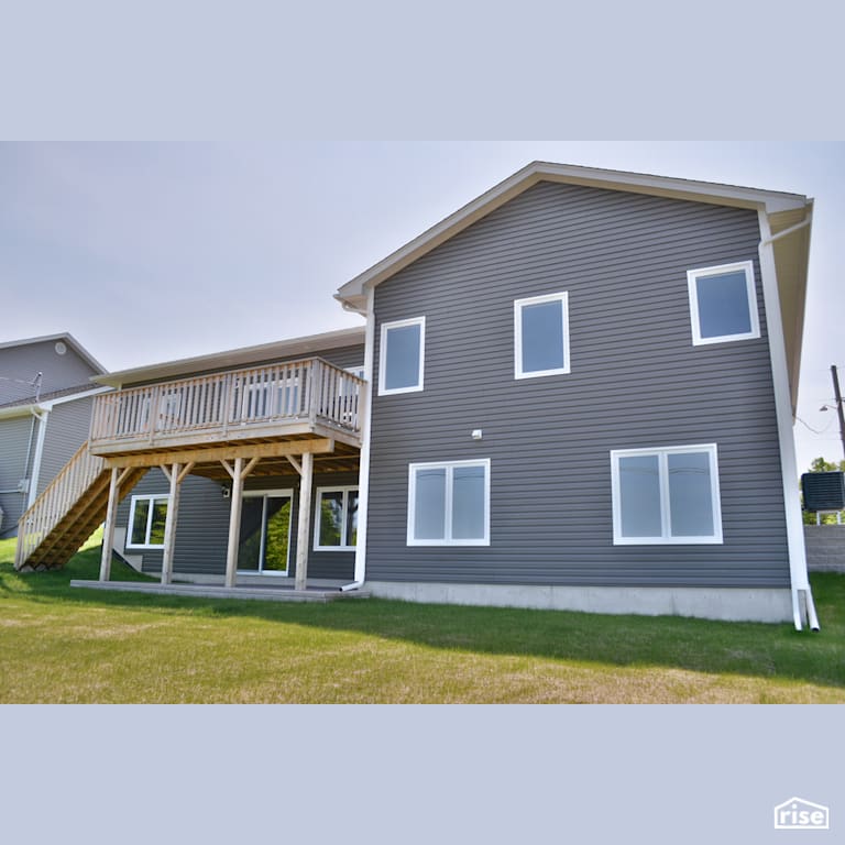 The Atlanta - Exterior with Energy Star Exterior Door by Justin Bowers Homes