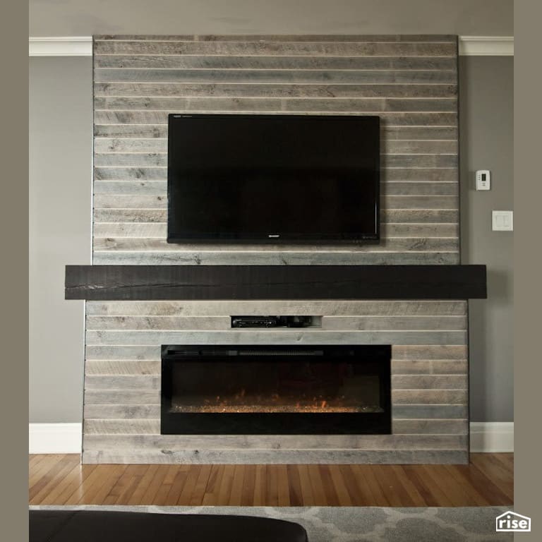 Cedar Street Mantle with Reclaimed Hardwood by RSI Projects