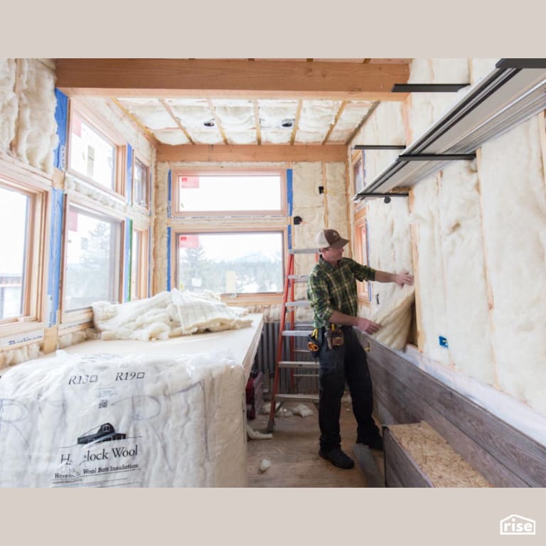 Installing Sheeps Wool Batt Insulation in a Bedroom with Sheep's Wool Batt Insulation by Havelock Wool
