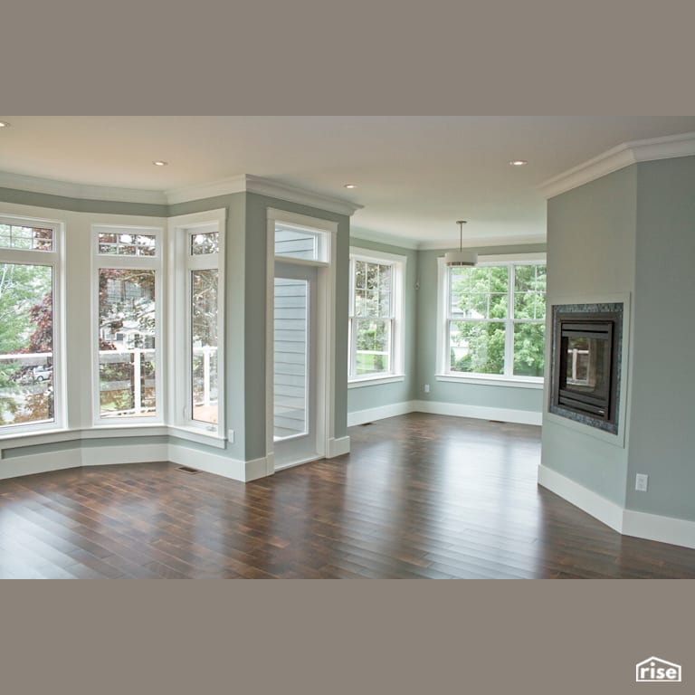 Pinehaven - Living Room with Energy Star Exterior Door by Homes by Highgate