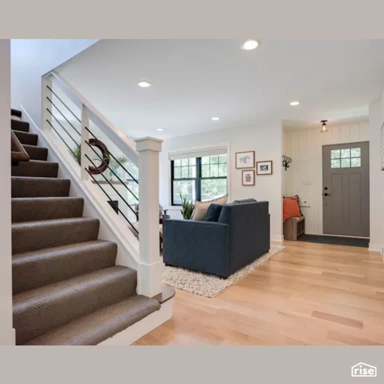 Entryway with Energy Star Exterior Door by Constructive Builders