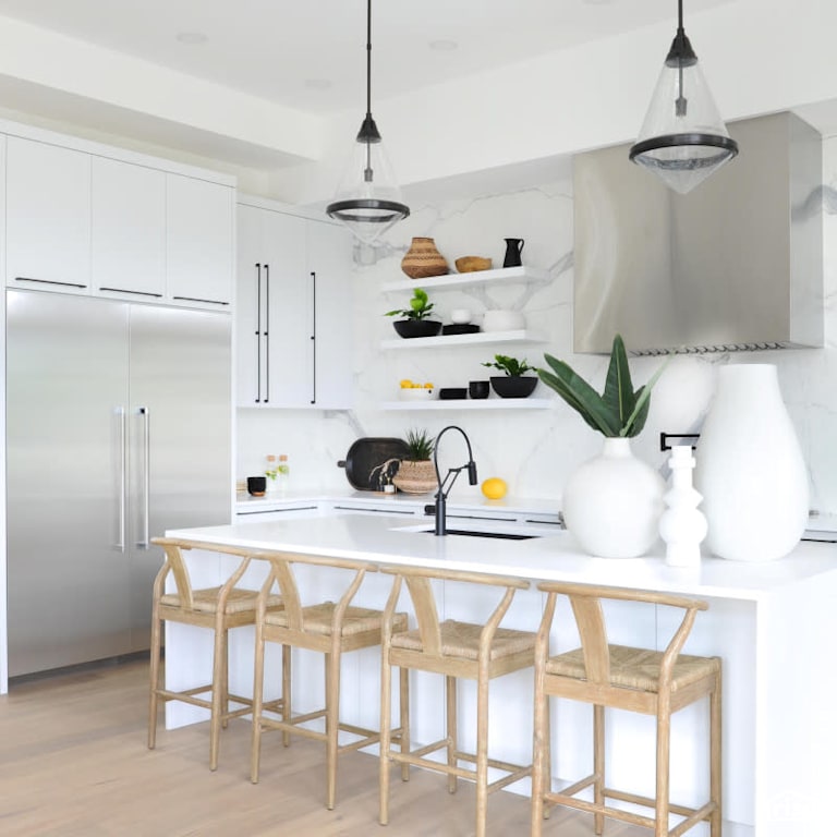 Luxton Square - Kitchen with Wood Veneer Cabinet by PlaidFox