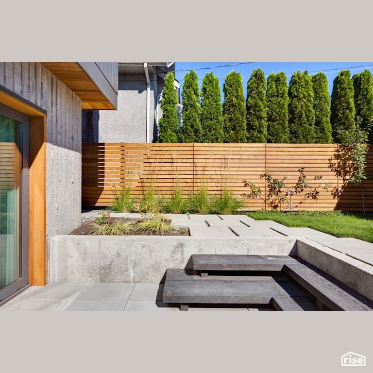 PoonLi House backyard patio with Energy Star Exterior Door by Lanefab Design/Build