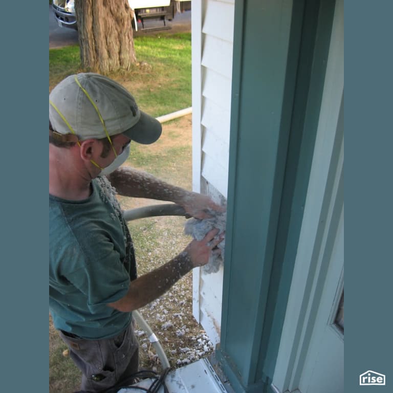 Exterior Existing Wall Retrofit With Cellulose Insulation with Cellulose Blown-in Insulation by Greenfiber
