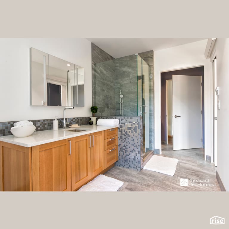 Yakisugi Passive House with Low-Flow Showerhead by Pheasant Hill Homes Ltd.