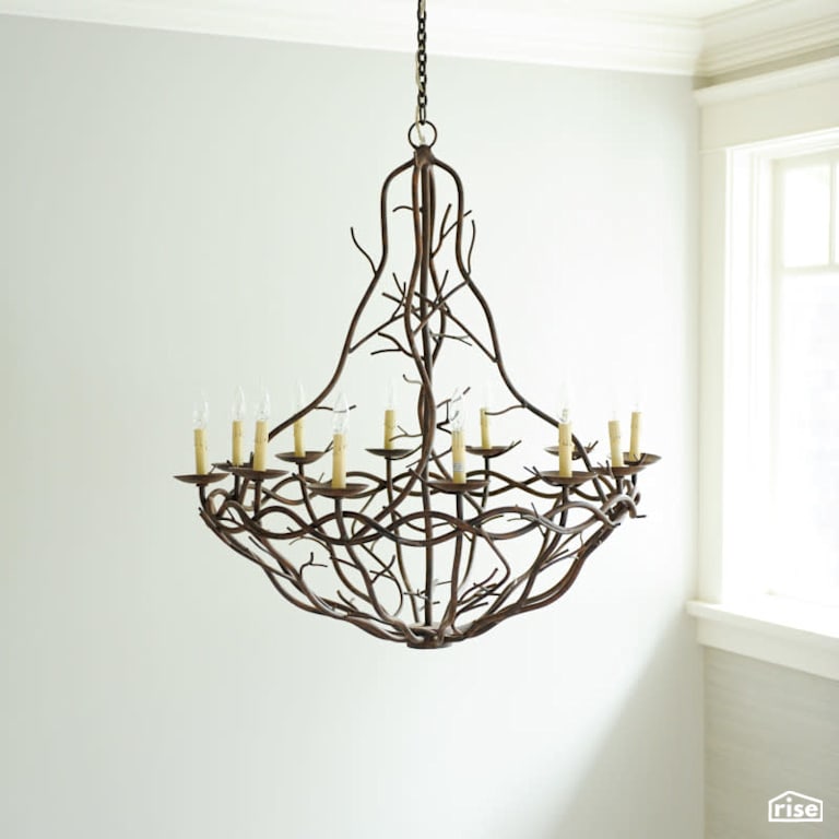 Staircase Chandelier with Ceiling Light by PlaidFox