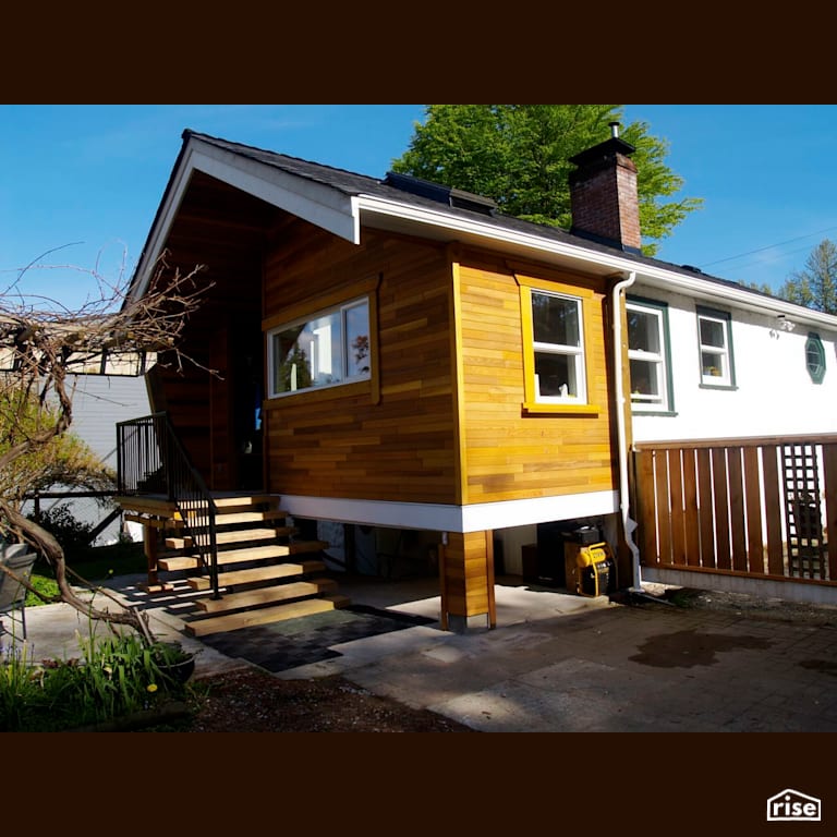 E23rd Addition Exterior Side with Clapboard Wood Siding by Lanefab Design/Build