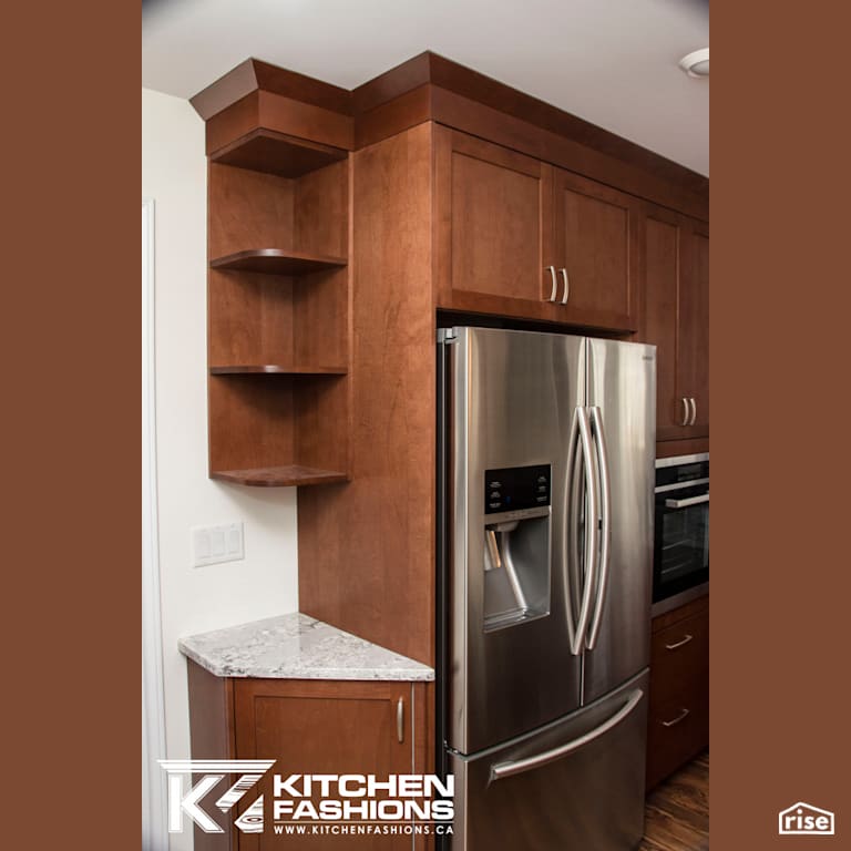 Cinnamon Stained Kitchen with Wall Oven by Home Fashions