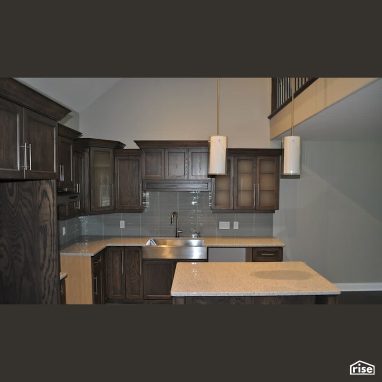 Bobak Place - Kitchen with Low-Flow Kitchen Faucet by Hill Bros.