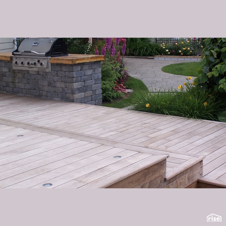 Thermally Modified Natural Grey Decking with Thermally Modified Wood Decking by Thermalwood Canada