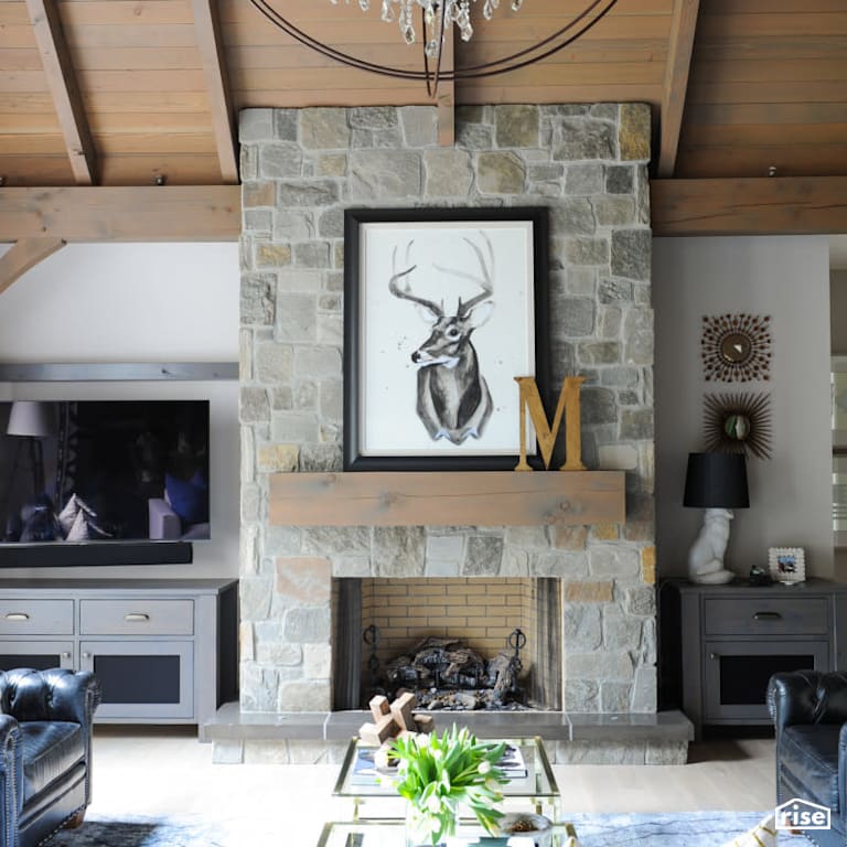 Walnut Grove - Living Room  with Wood Stove by PlaidFox