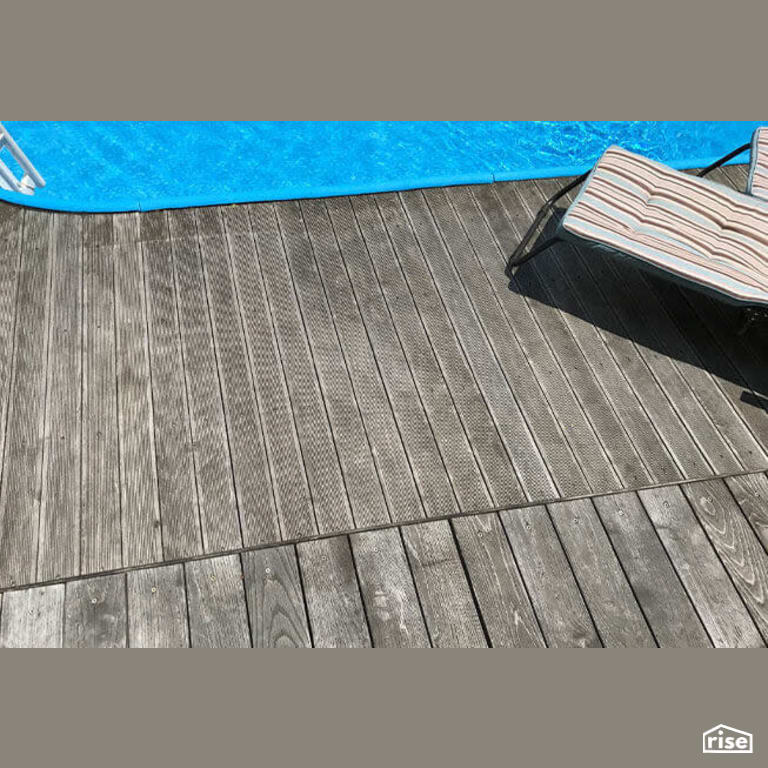 Thermally Modified Wood Decking With Pool and Pool Chair with Thermally Modified Wood Decking by Americana by Bingaman