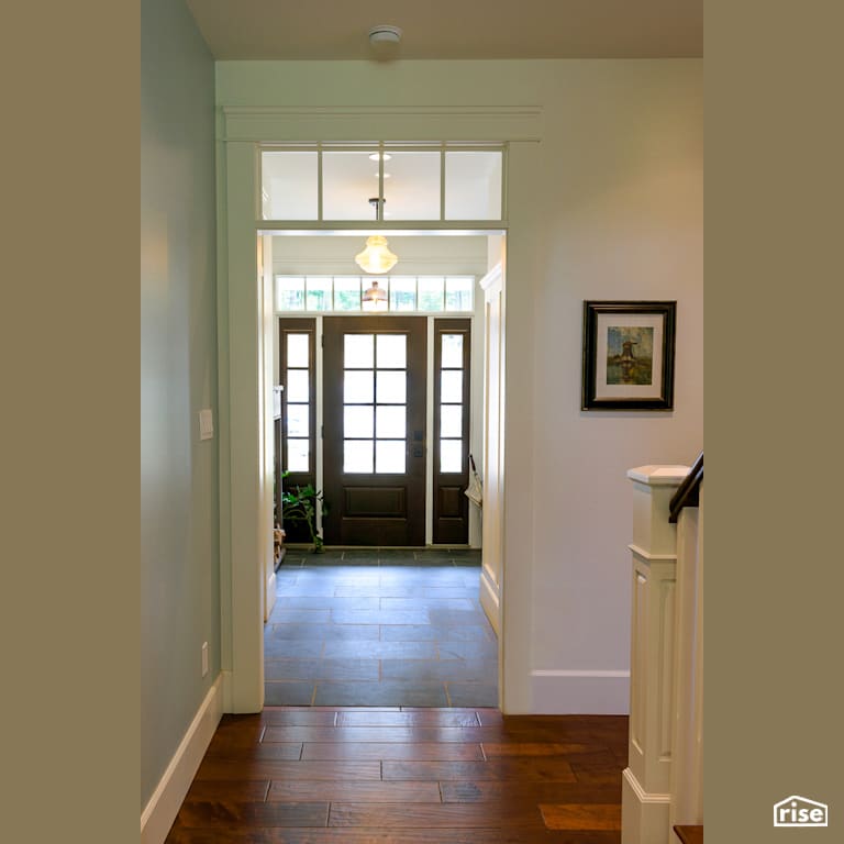 Home Entry with LED Lighting by Ellenwood Homes