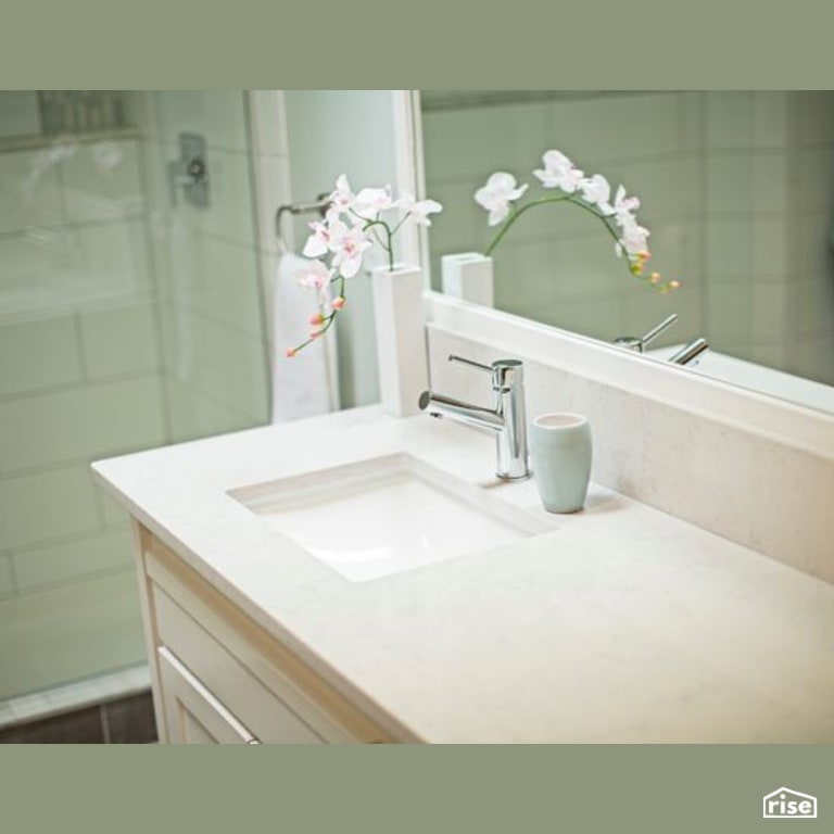 Bathroom Vanity with Low-Flow Bathroom Faucet by Constructive Builders