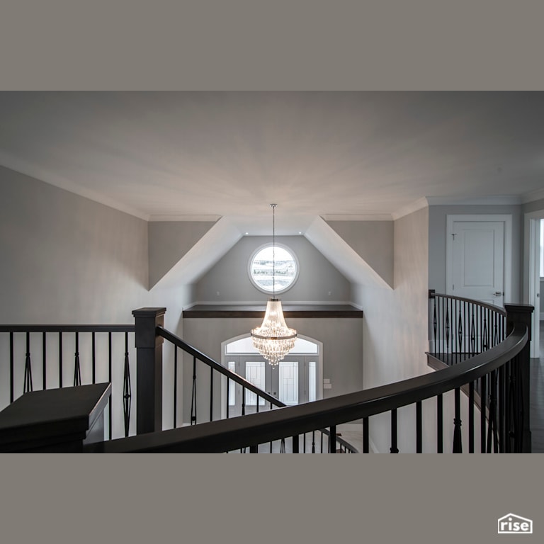 Villa Lina - Staircase and Entryway with Energy Star Exterior Door by Bowers Construction