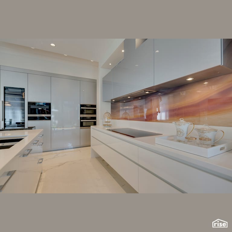 Executive Elegance - Kitchen with Integrated LED by Clay Construction