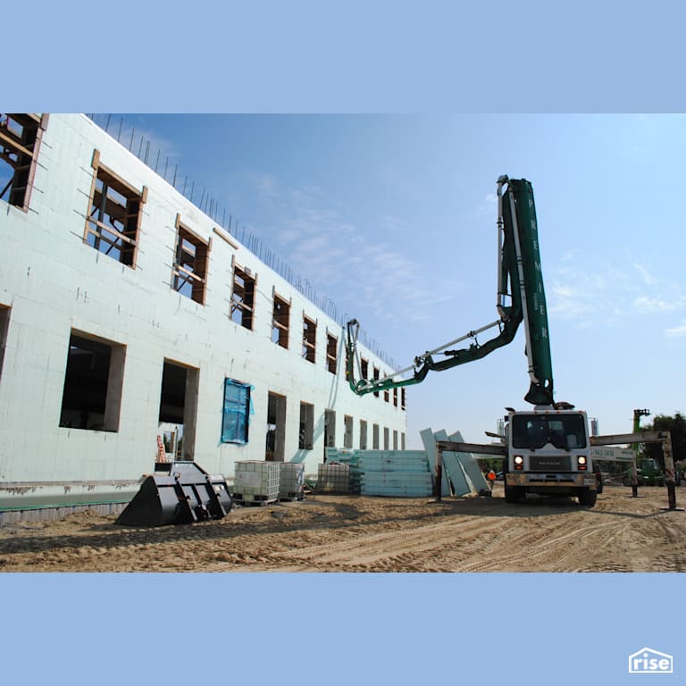 Howland Green Business Center - Concrete Pour with Truck with Insulated Concrete Forms [ICF] by Nudura