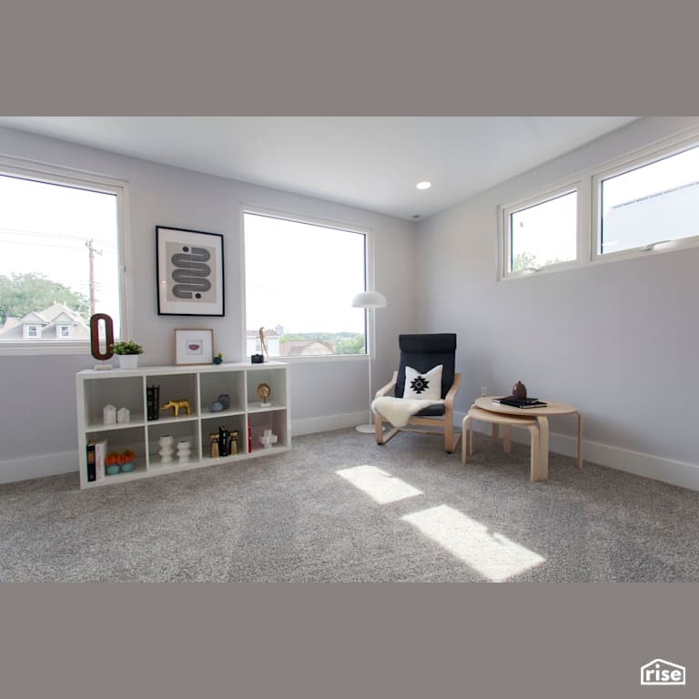 Black Street Development Playroom with Carpeting by Module
