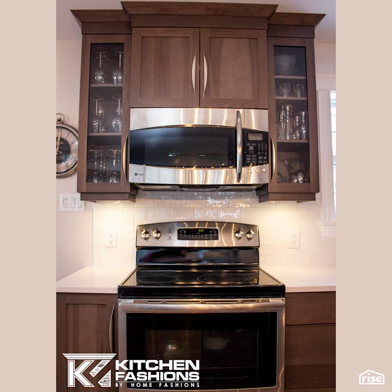 Kitchen Fashions - Hickory Slate Kitchen with Integrated LED by Home Fashions