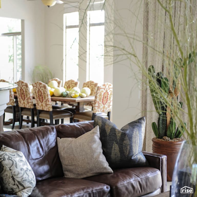 Scottsdale Arizona Retreat - Dining Room with Ceiling Light by PlaidFox
