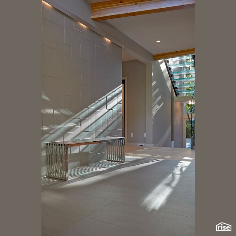 Entryway with Integrated LED by My House Design/Build Team Ltd.